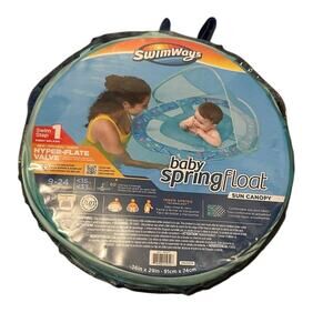 Swim Ways Baby Boat With Sun Canopy 9-24mo Step 1 New Includes Carry Bag